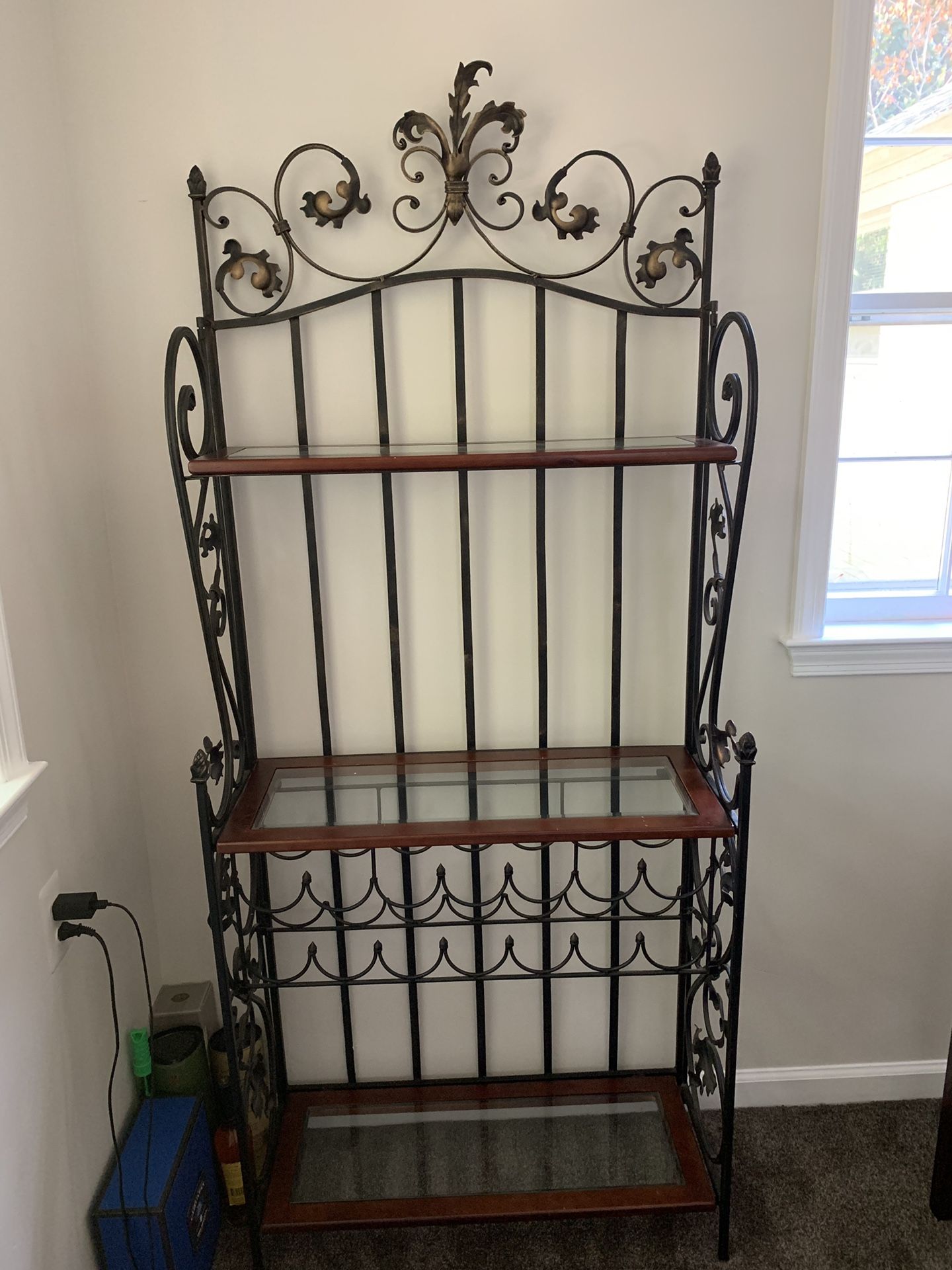 Wrought iron wine rack