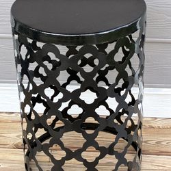 Outdoor Black Metal Garden Stool/Table