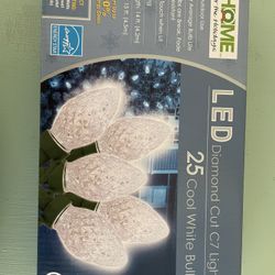 Led Diamond Cut C7 25cool White Christmas lights