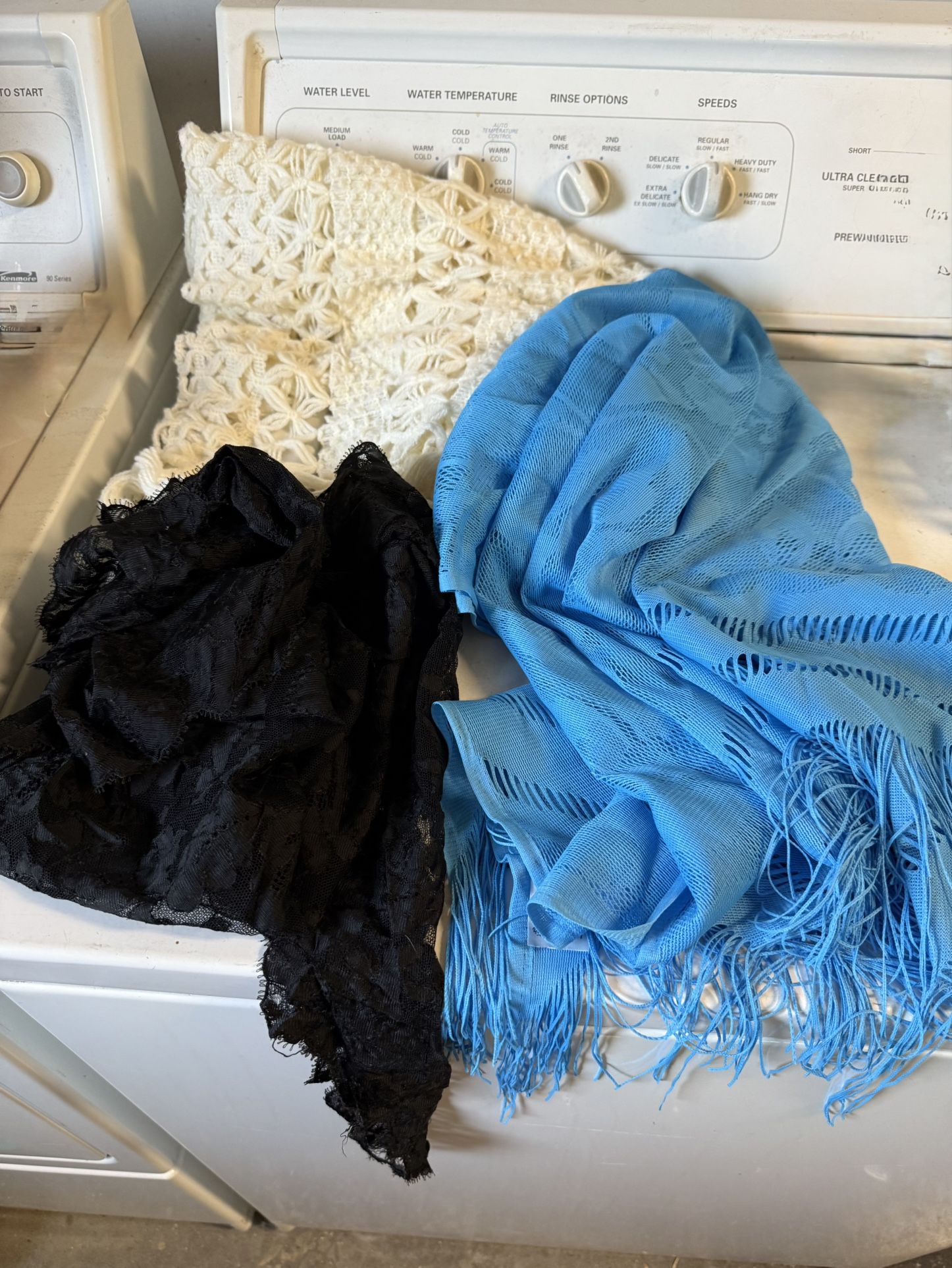 3 Vintage Shawls Shawl ALL FOR