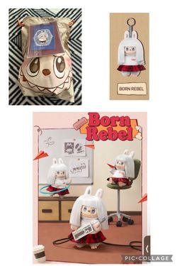 Born Rebel LABUBU The Monsters Hair Salon Series Vinyl Plush Pendant