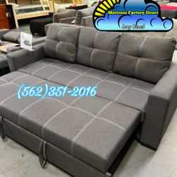 Grey Couch Sofa New Convertible Nuevo Futon 