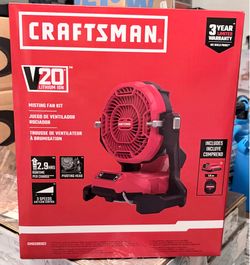 Craftsman 7.5 Misting Fan with a 1.5Ah battery & Charger