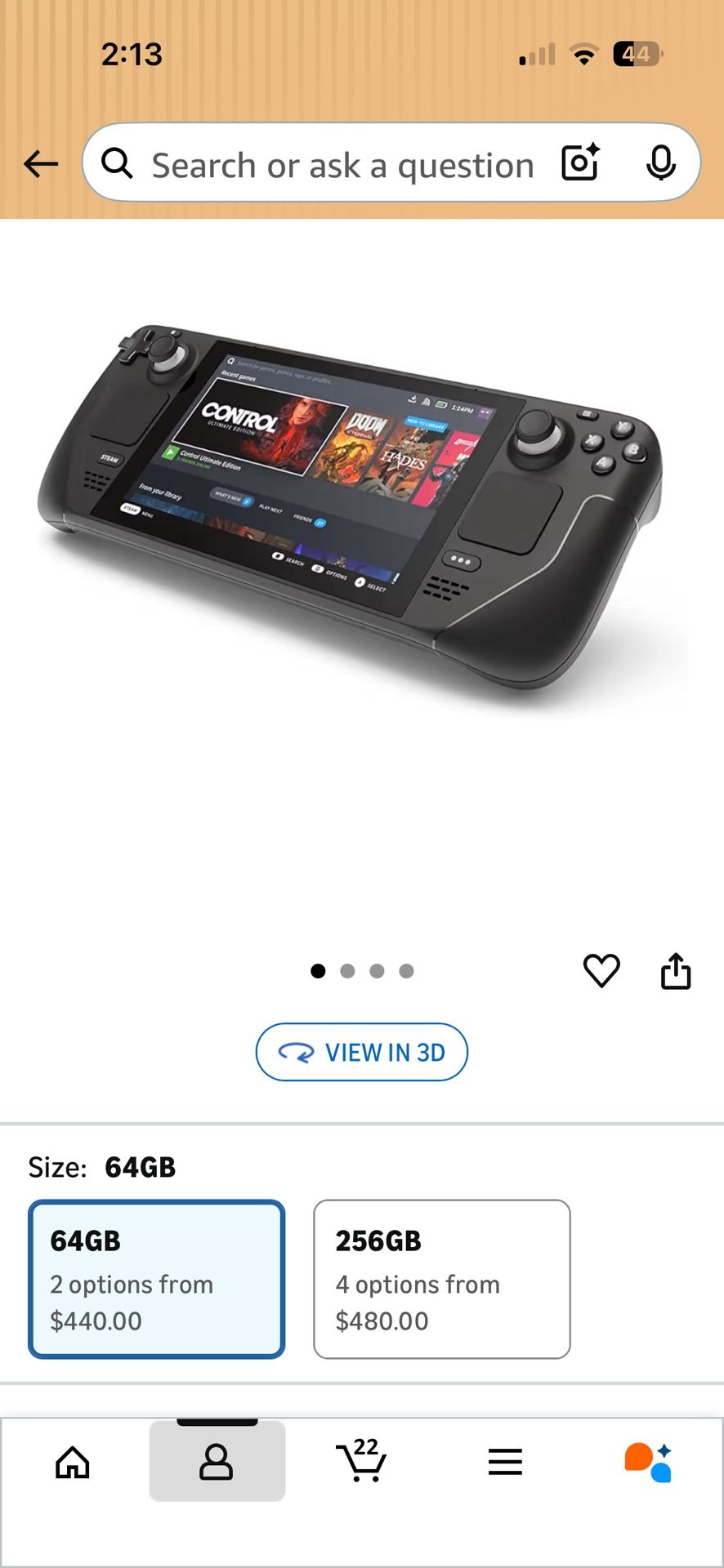 Valve Steam Deck 65GB W 1TB SD card