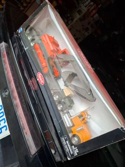 1/32 truck and trailer die cast toy brand new set, my truck with excavator never opened