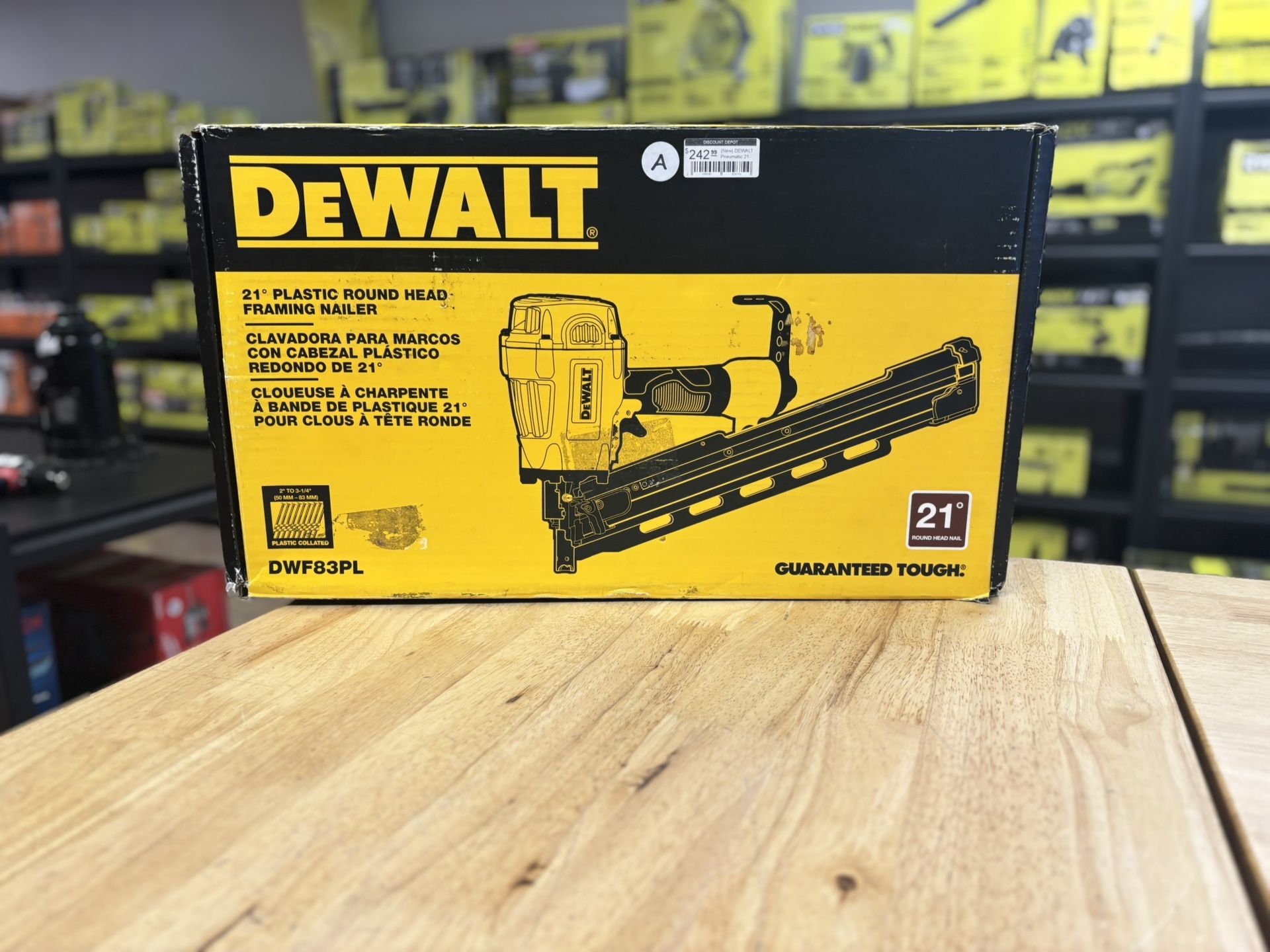 Pneumatic 21-Degree Collated Corded Framing Nailer