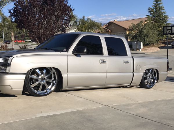 2005 Chevy Crew Cab Silverado Bagged Show Truck Cat Eye for Sale in