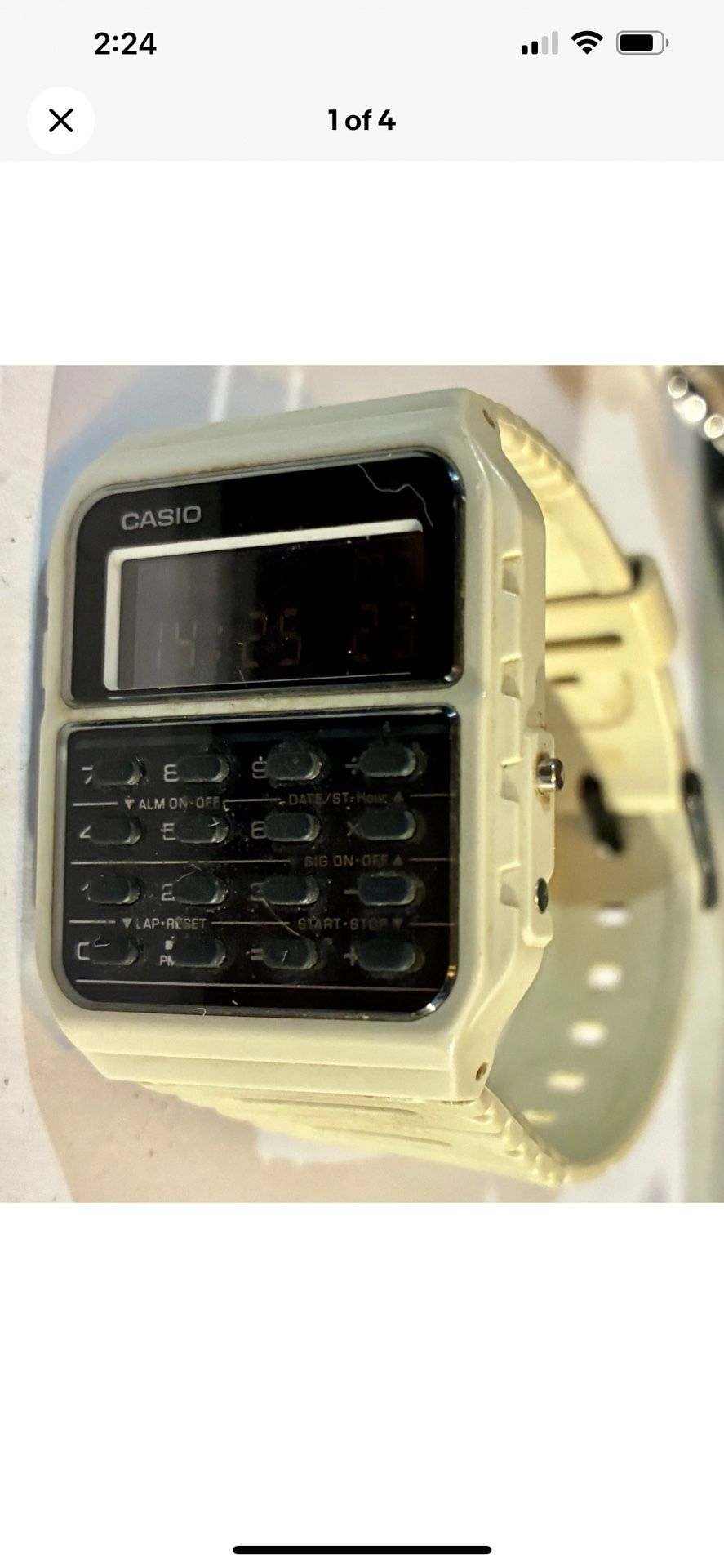 🐼🐼Nostalgia Vintage CASIO Ivory Calculator Digital Unisex Watch🐼🐼