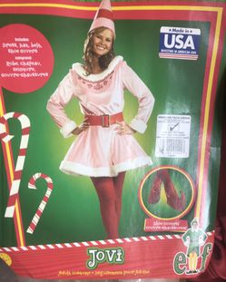 Pink Christmas Dress. Jovi From “Elf”. Size Small-Medium. Dress & Hat Only