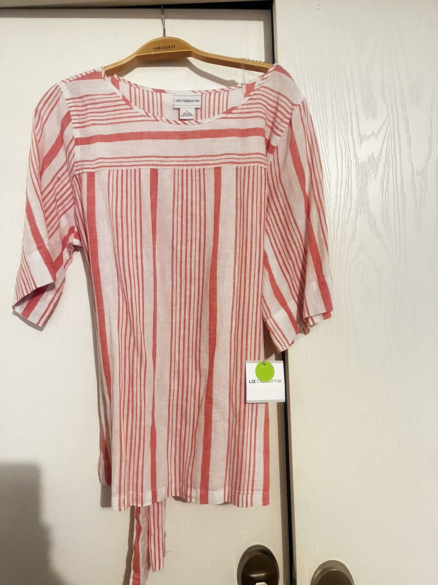 Women’s Liz Claiborne L Elbow Sleeve Top New