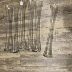 ✨ 6 Tall Clear Glass Trumpet Vase – Elegant Floor Decor (30”) ✨