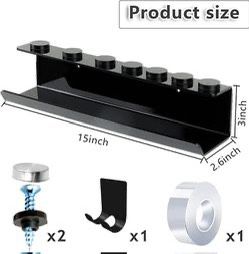 Storage Holder for Dyson Airwrap Curling Iron New Full Acrylic Wall Mount Storage Holder Home Bathroom Shelves Organizer Two Installation