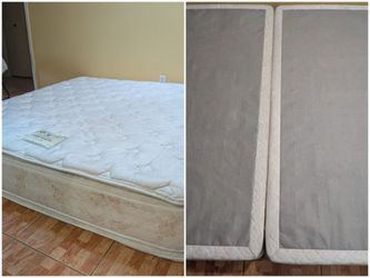 Ki,ng Size Spring Air Double Pillowtop Matt,ress 15" (Reversible) and box spr,ing. Free same-day delivery.