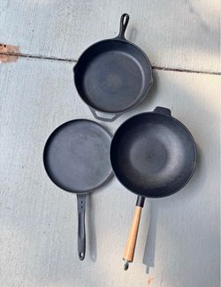 Set of cast-iron skillets. Excellent quality.EACH $45