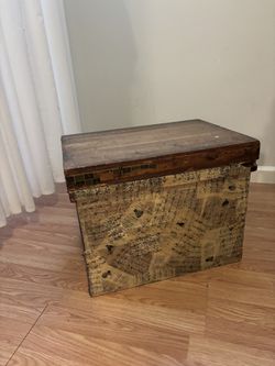antique japanese tea crate storage box