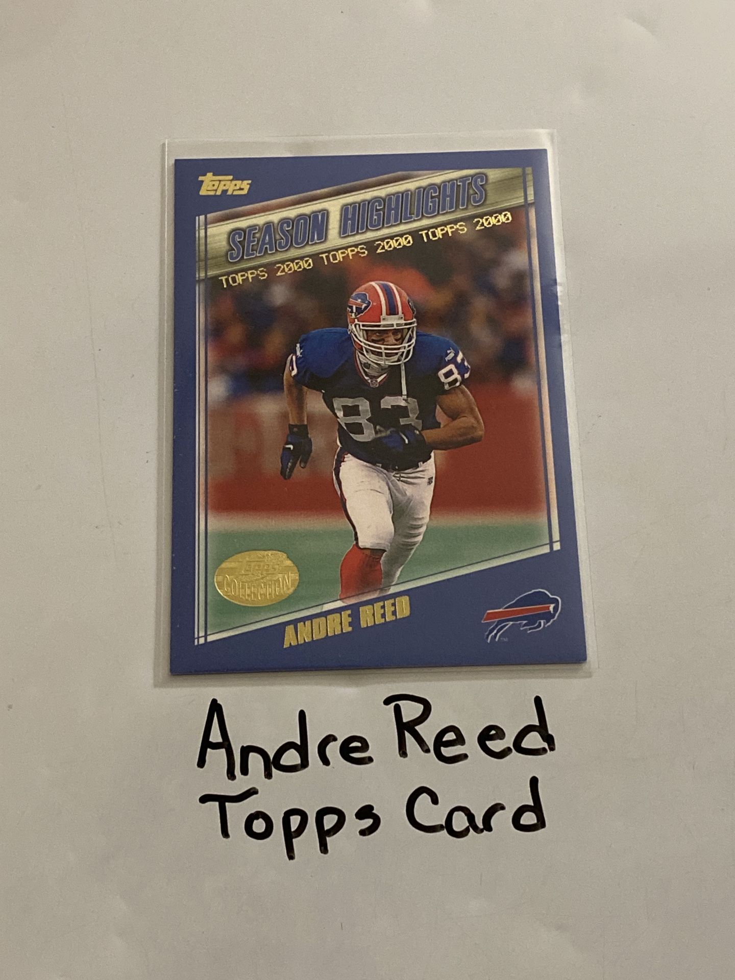 Andre Reed Buffalo Bills Hall of Fame WR Topps Card. 