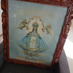 Vintage  Catholic Framed Picture