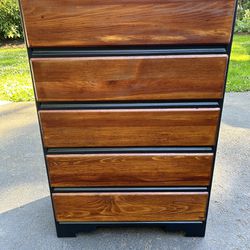 Vintage Solid Wood 5 Drawer Dresser