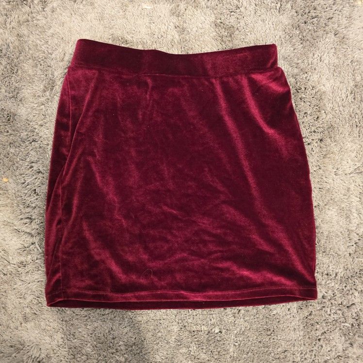 Shein Velvet Mini Skirt Small
