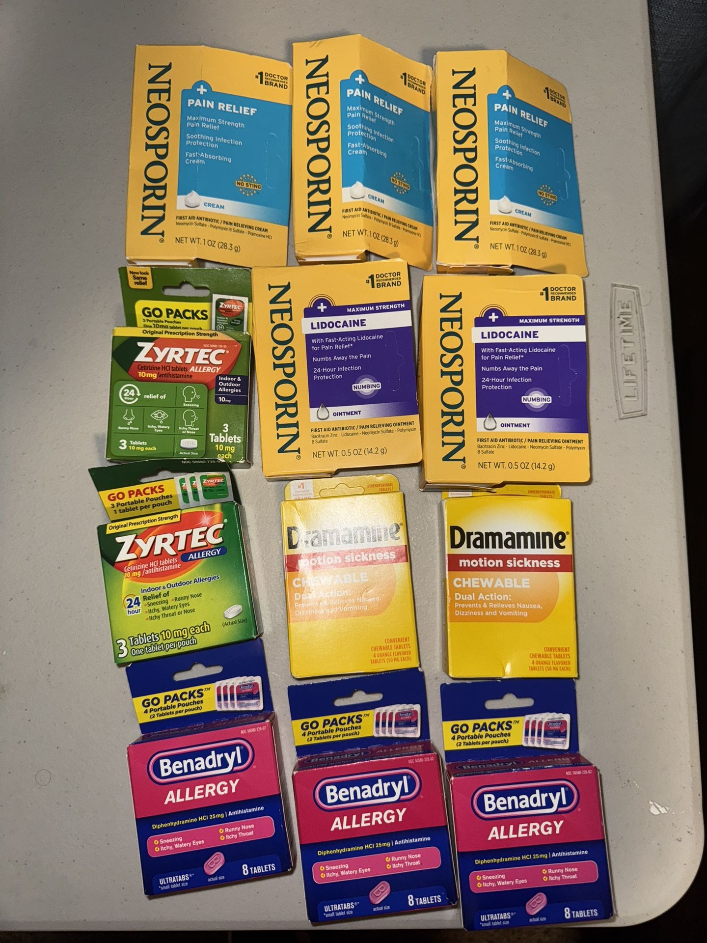 Allergy & First Aid Bundle – Neosporin + Zyrtec + Benadryl – $45 (Retail $90)