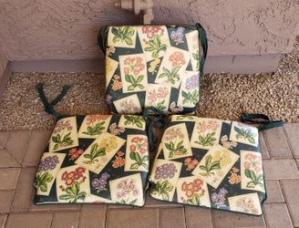 3 outdoor plastic coated fabric chair furniture cushions