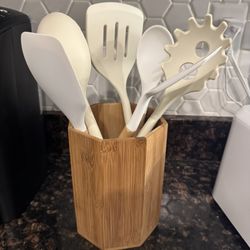 Bamboo Utensils Holder (utensils Not Included)