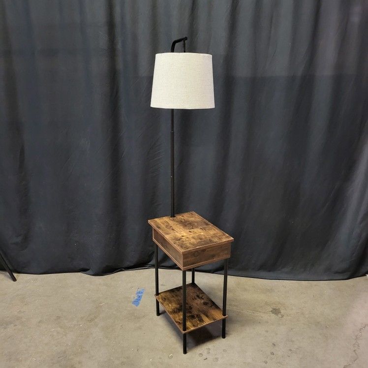 End Table with Floor Lamp