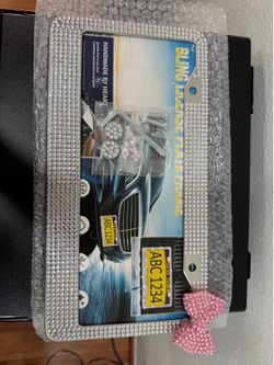 Glitter license plate