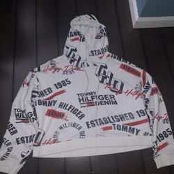 Tommy Hilfiger Denim Cropped Hoodie 