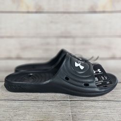 Under Armour Men's Locker Room IV Slides Black Size 18 ((contact info removed)-001)