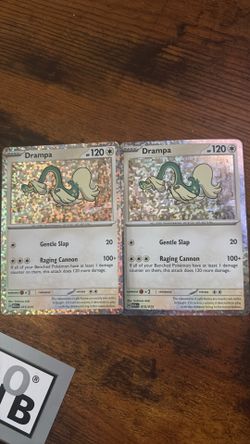 Two rare Drampa Pokémon promo cards for McDonald’s holofoil(350 for 1, and 600 for both