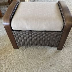 Wicker Ottoman
