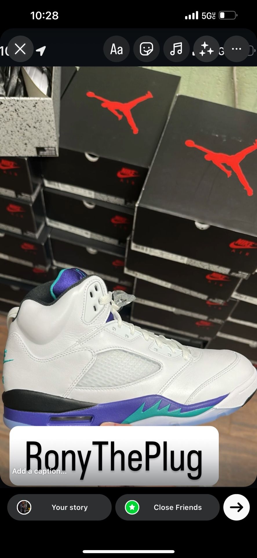 JORDAN 5 RETRO GRAPE