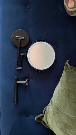 Bathroom small mirror and tp holder