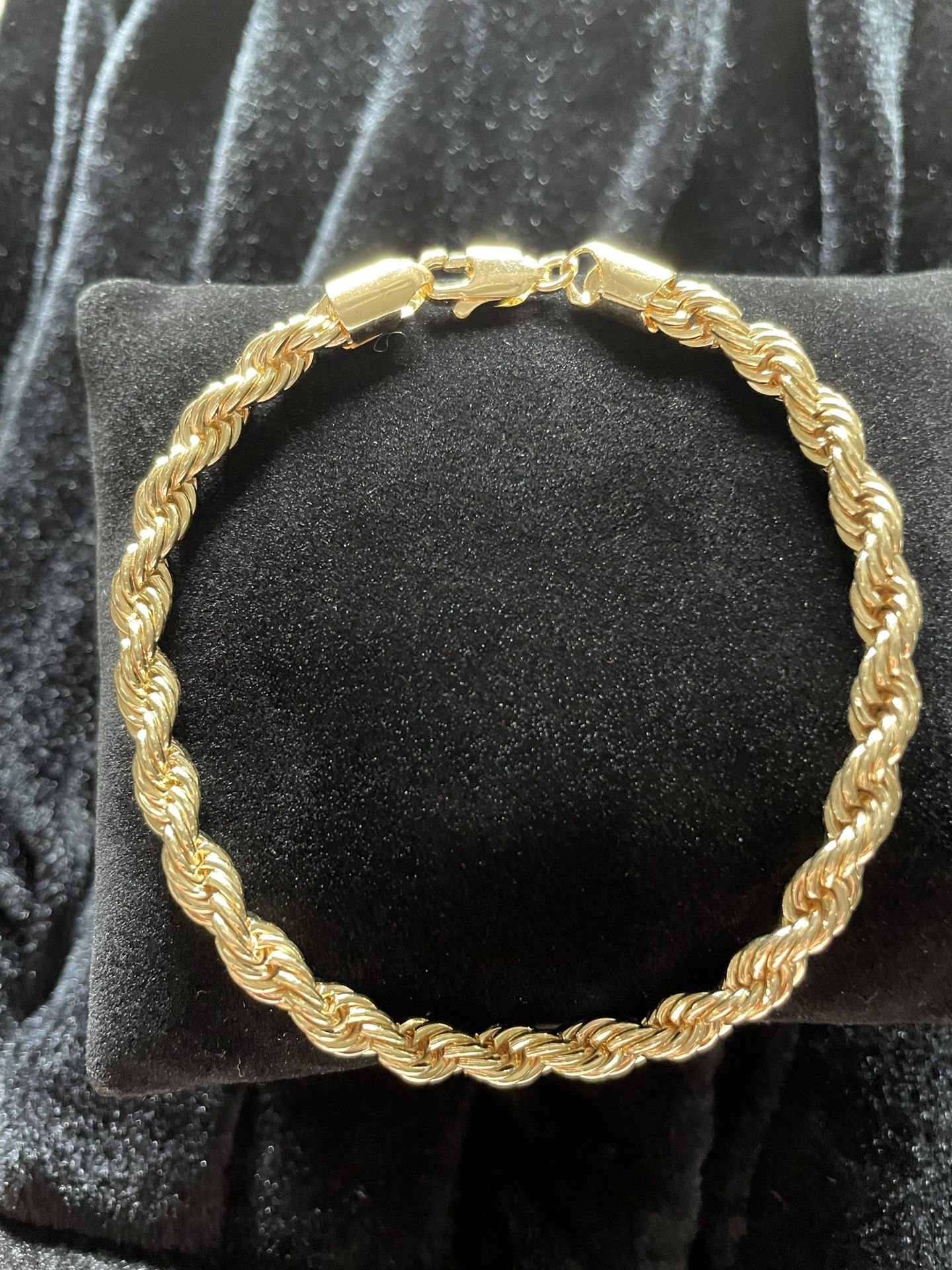 Rope Bracelet Gold Plated Torsal Pulsera 