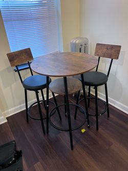 Rustic Bar Table and Stool Set