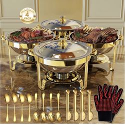 Round Chafing Dishes for buffet 4 pack new in box