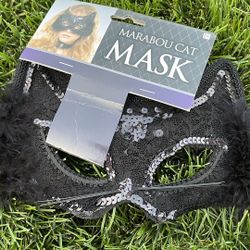 Black Masquerade Mask With Black Sparkles New Halloween Costume 