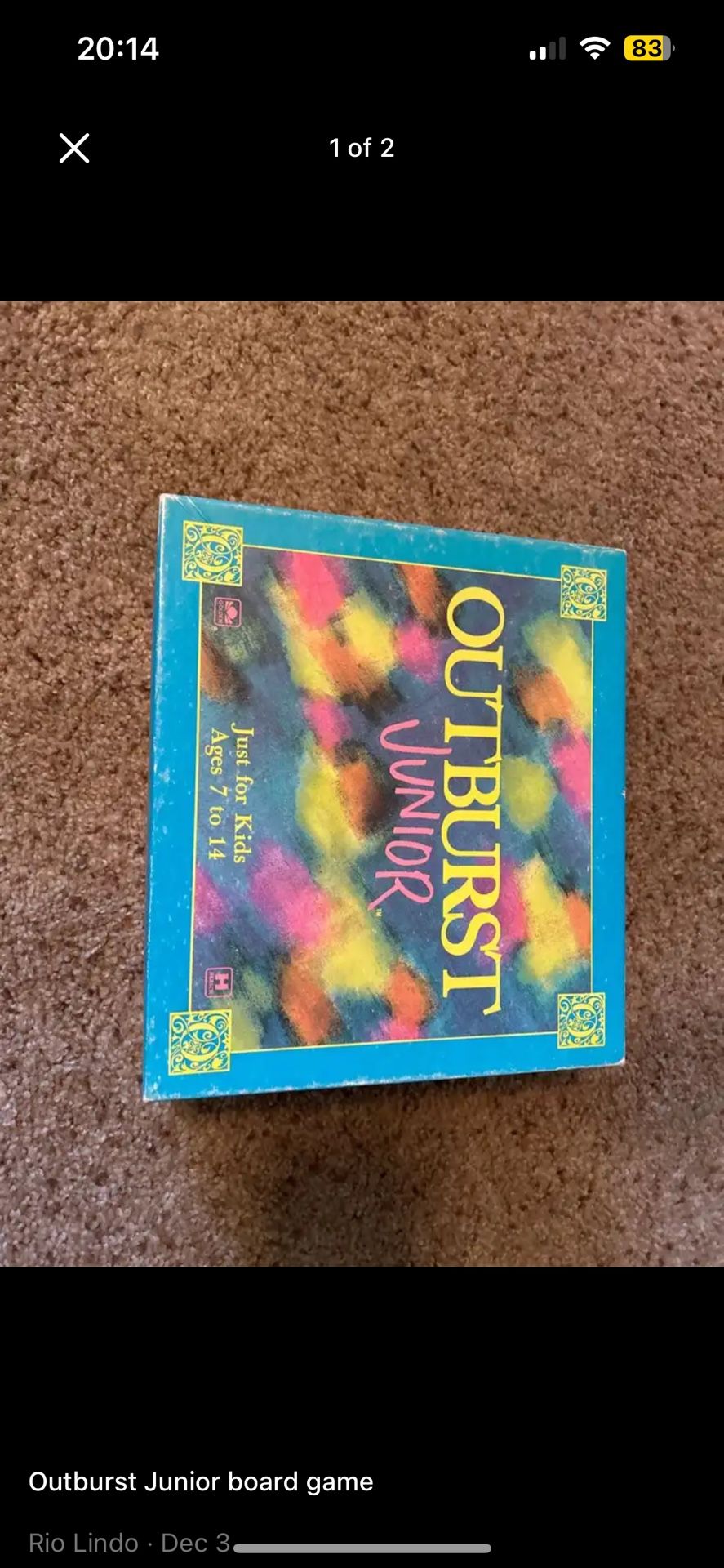 Outburst Junior Board game