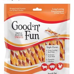 Good 'n' Fun Twists Long-Lasting Dog Treat, 35 count
