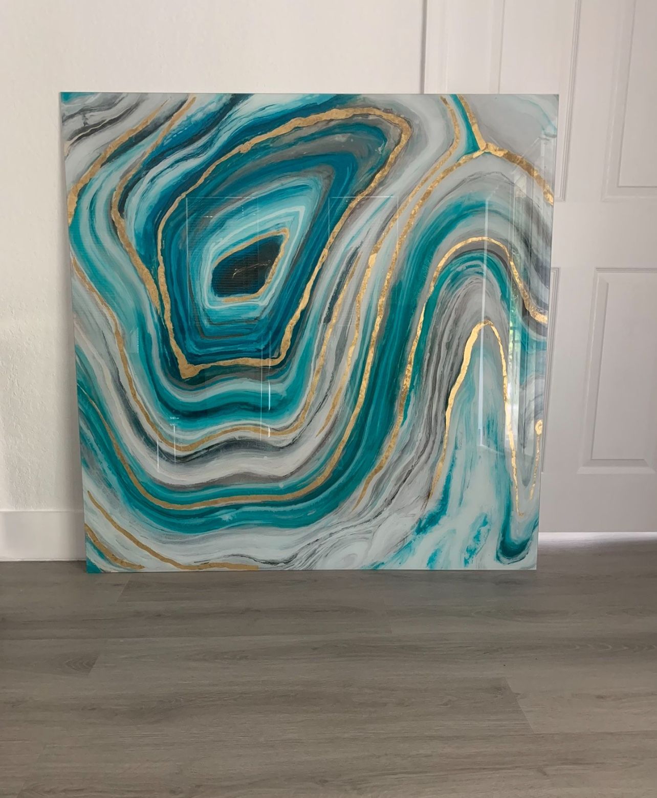 Abstract Glass Wall Art