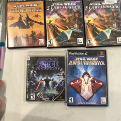 Star Wars PS3 And Ps2 Games With Box And Paperwork