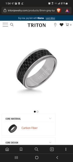 TRITON Tungsten Carbon Fiber Men's Band