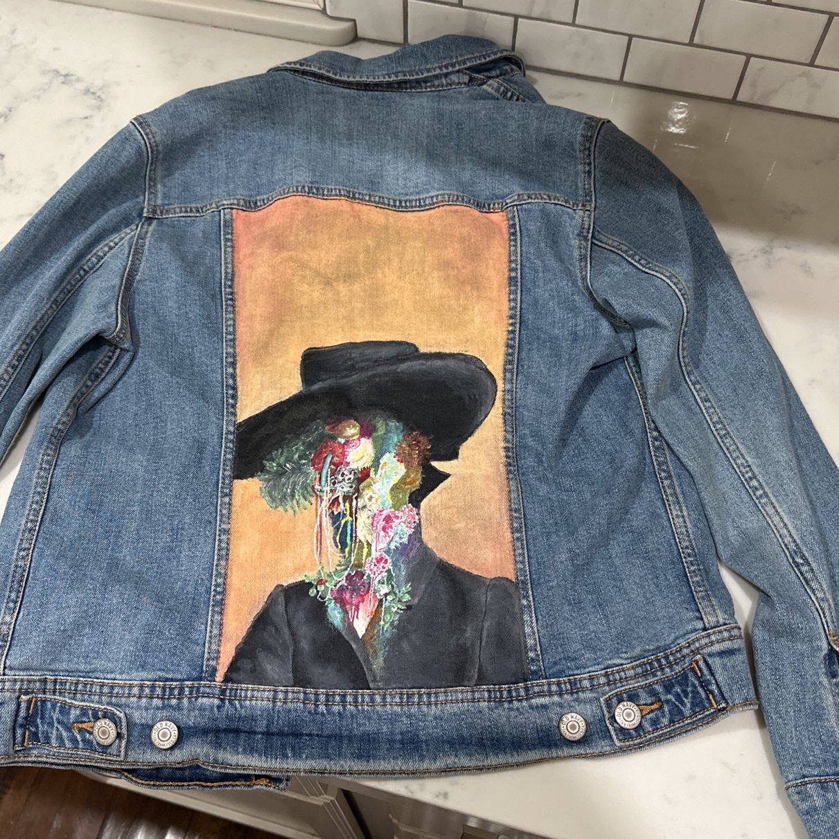 Custom Hand Painted Denim Jacket One Of A Kind