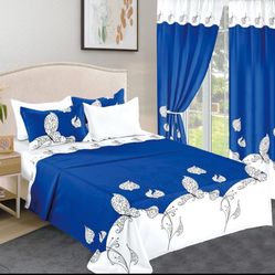 Sábanas  en hilo con cortinas