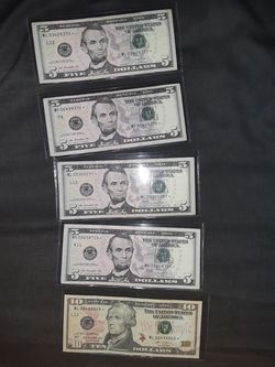 ⭐Star⭐ notes⭐ 4 $5 and a $10