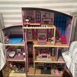 KidKraft Shimmer Mansion Wooden Dollhouse for 12-Inch 