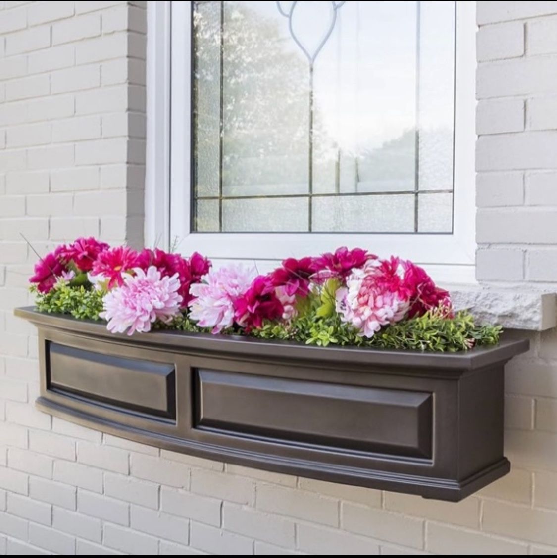 Planing Time! new Other Mayne Nantucket 4’ Espresso Window Box Outside Planter For Flowers 4831 ES