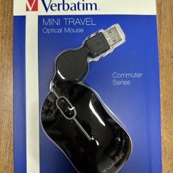 New Verbatim Mini Travel Optical Mouse