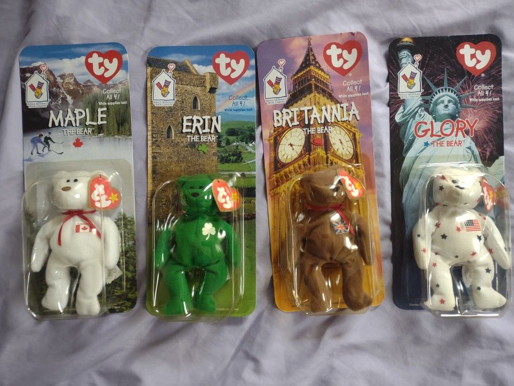 1999 Complete Set McDonald's International Ty Beanie Babie Bears 🐻
